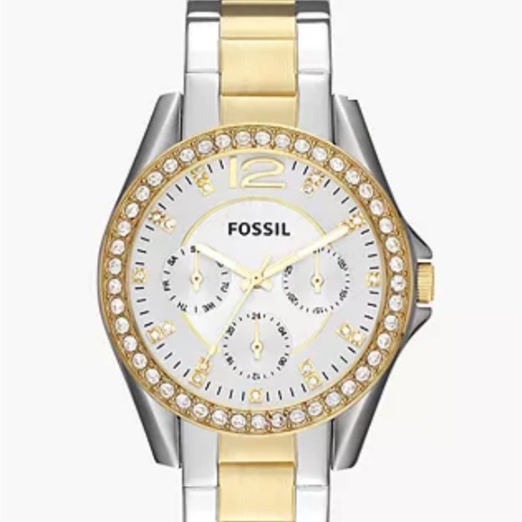 Fossil Riley Multifunction Two-Tone Stainless Steel Watch - Picture 3 of 4